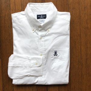 Psycho Bunny white button down shirt